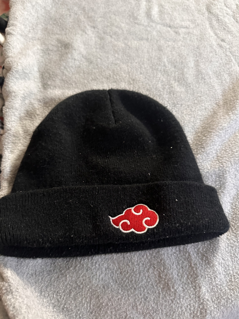 Black Beanie with Akatsuki Cloud Patch